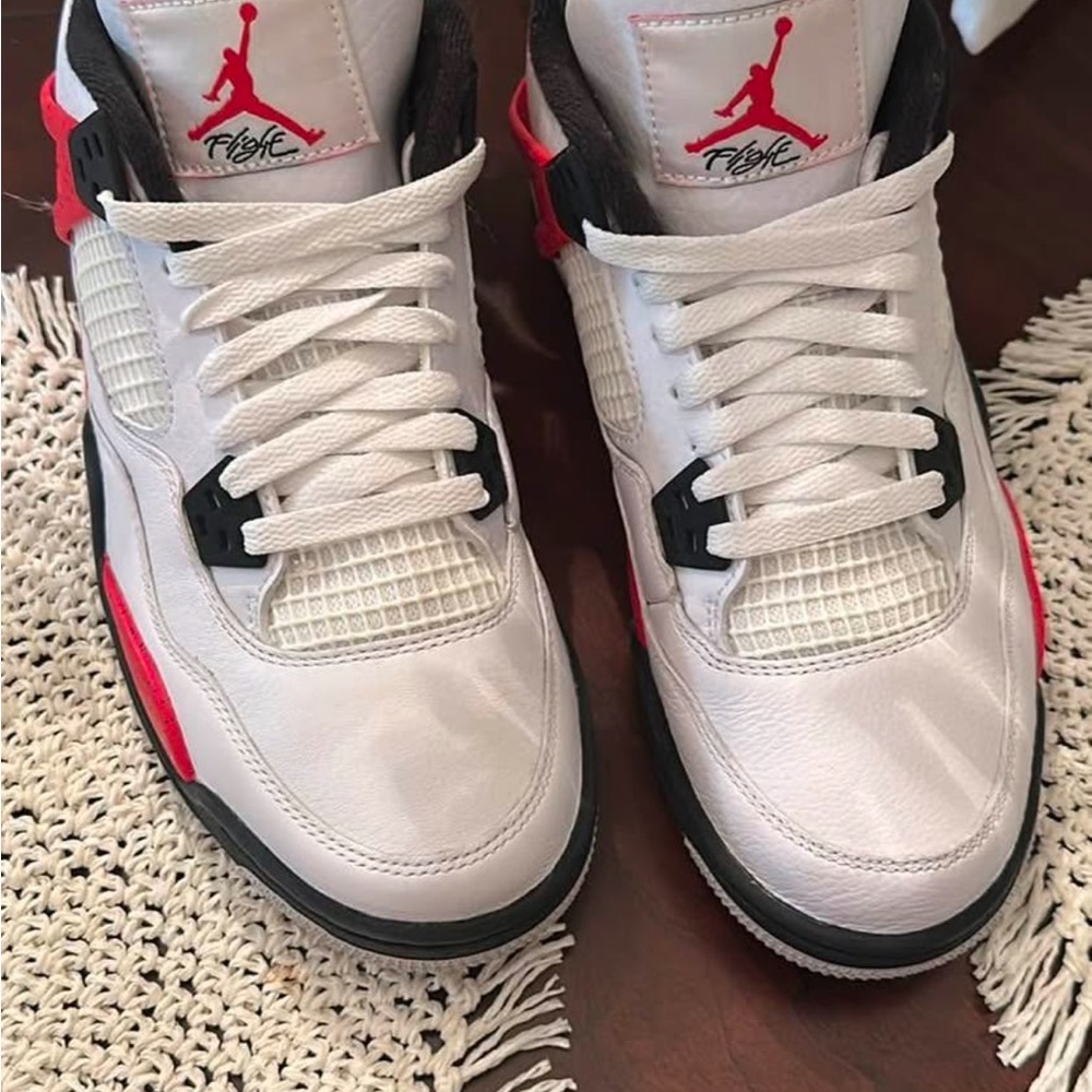 Jordan 4 Cement Red Sneakers Women’s size 8/Mens size 6